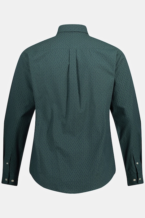 JP 1880 Hemd, Langarm, Alloverprint, Buttondown-Kragen, Modern Fit, bis 7 XL