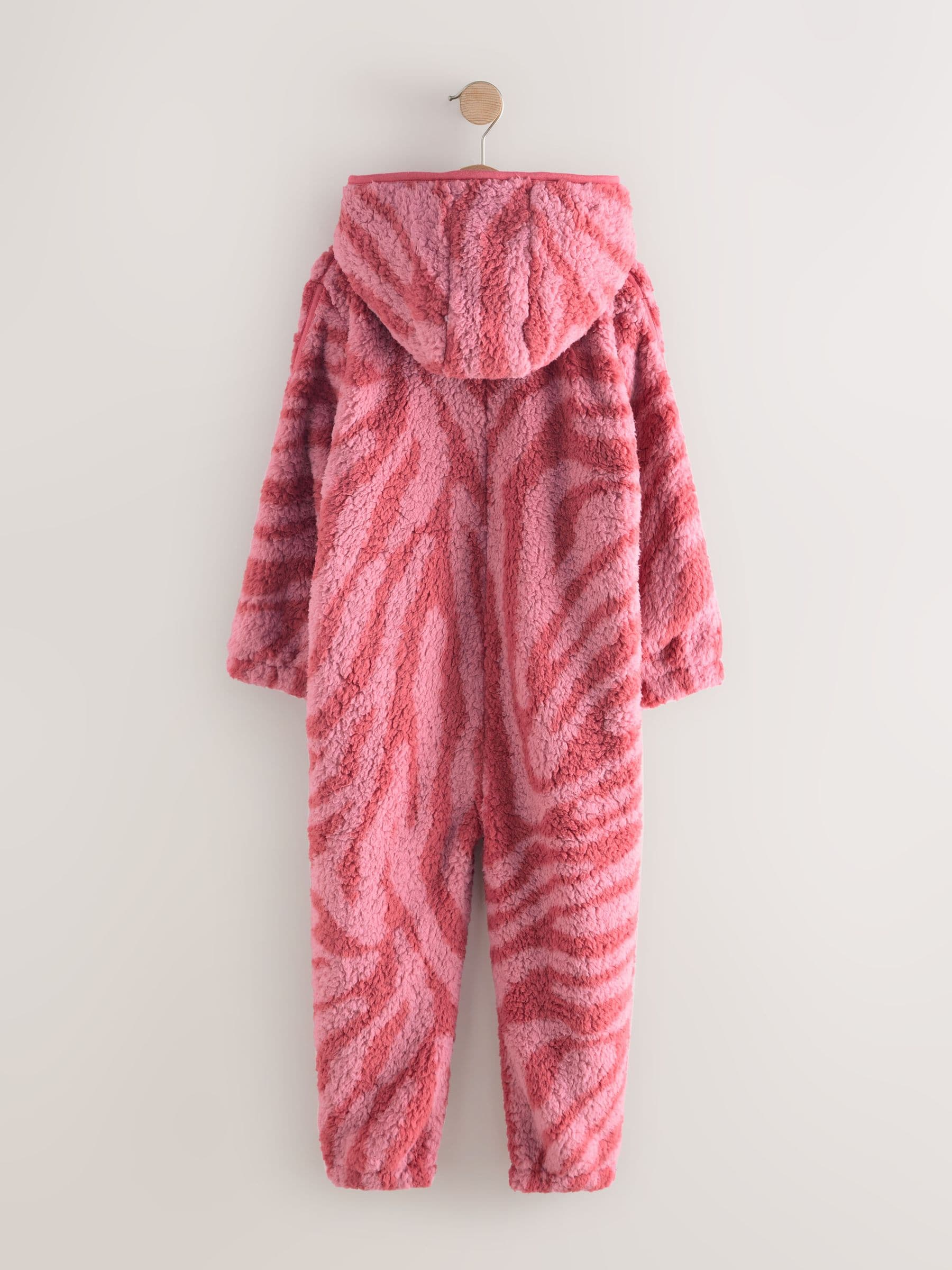 Roze met zebraprint - Fleece All-In-One (1,5 - 16 jr)