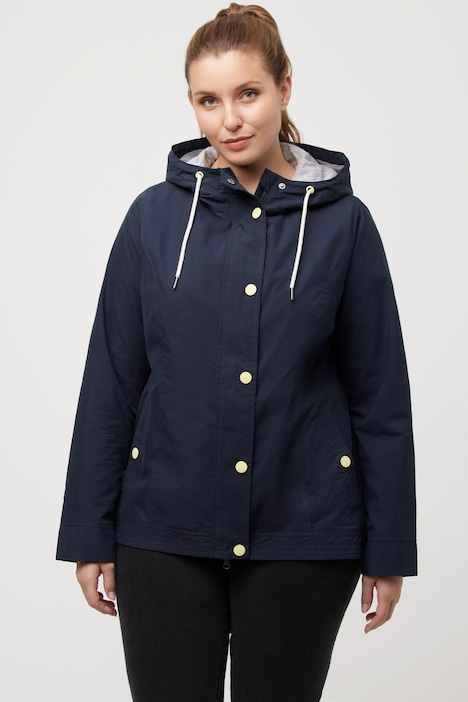 Funktionsjacke, A-Linie, Kapuze, hinten länger