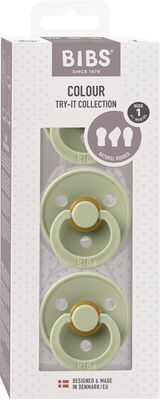 BIBS Try-it Colour Smokk 3-pack Lateks Str. 1, Sage