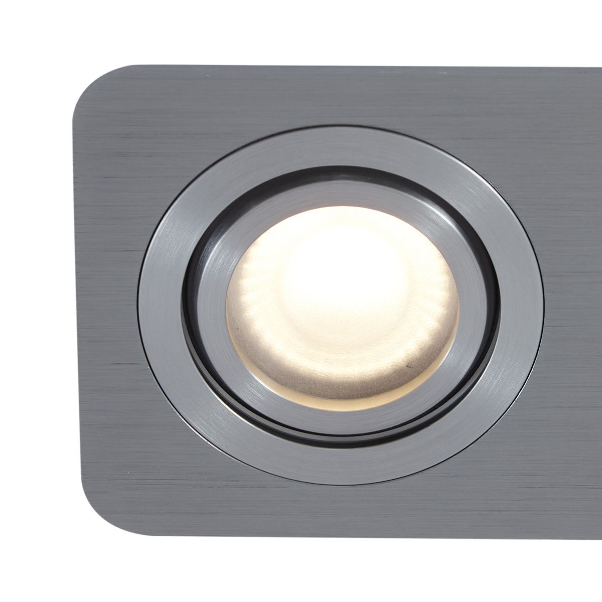 Afgeronde inbouwspot gunmetal GU10 50mm draai- en kantelbaar IP44 2-lichts - Alberto