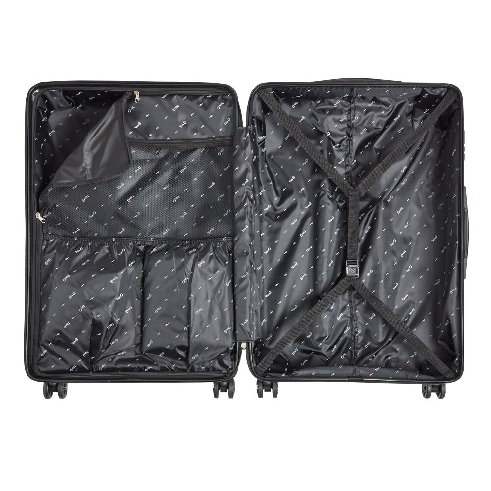 Valise rigide ABS bleu marine H.70 cm