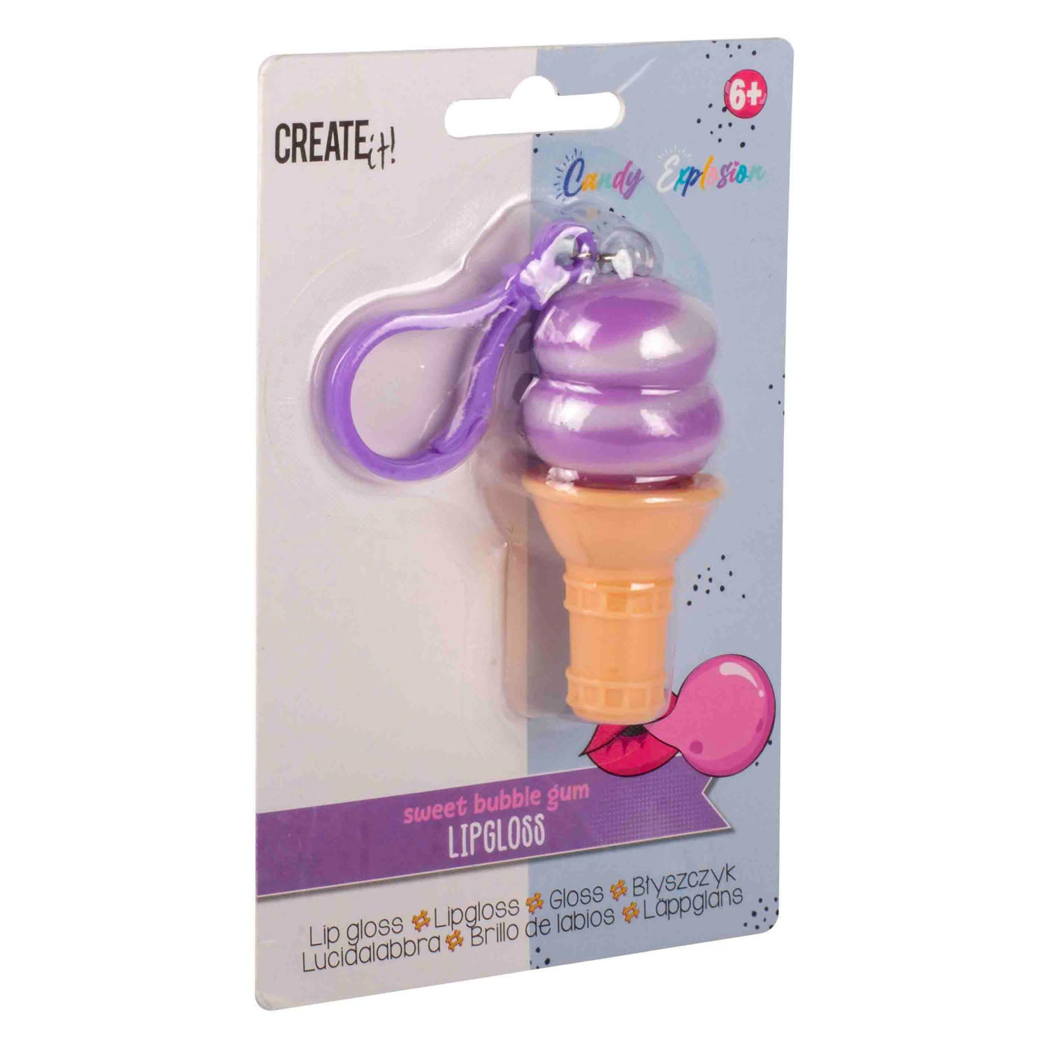 Create It! Candy Explosion Lipgloss Ijsje Sleutelhanger