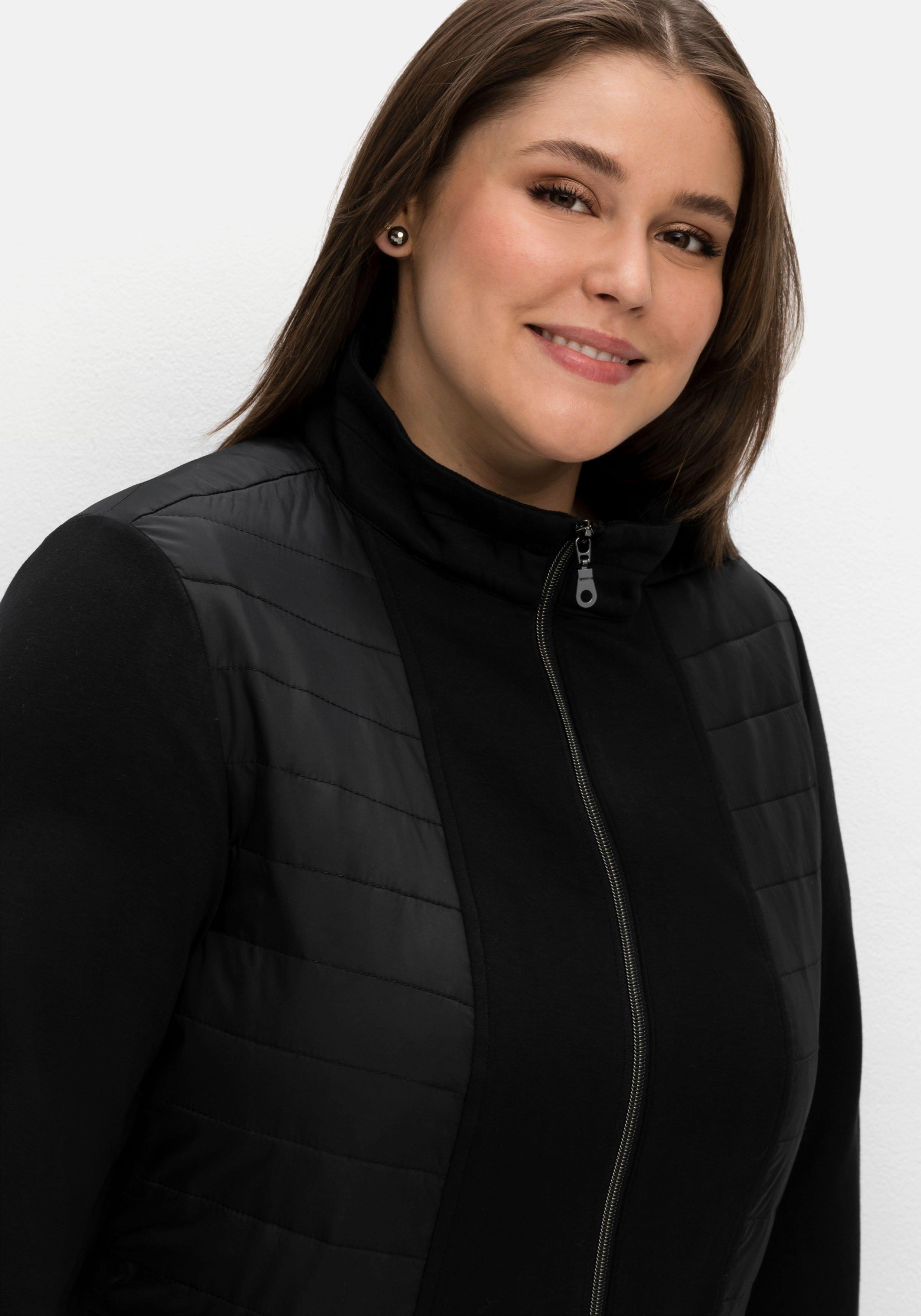 Leichte Jerseyjacke mit gesteppten Partien