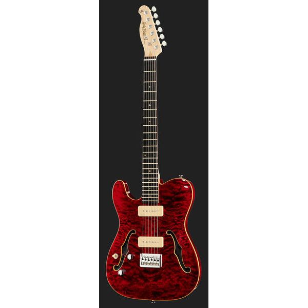 Harley Benton TE-90QM LH Trans Red