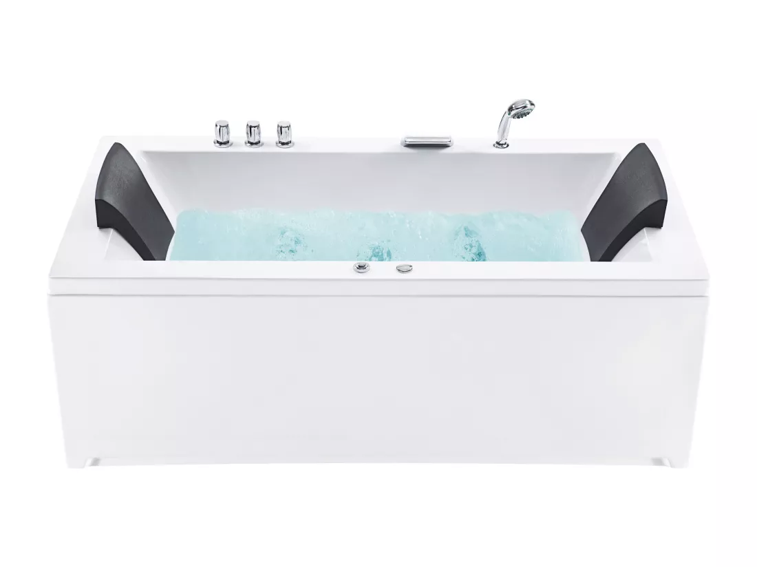 Baignoire balnéo angle droite blanche 183 x 90 cm VARADERO