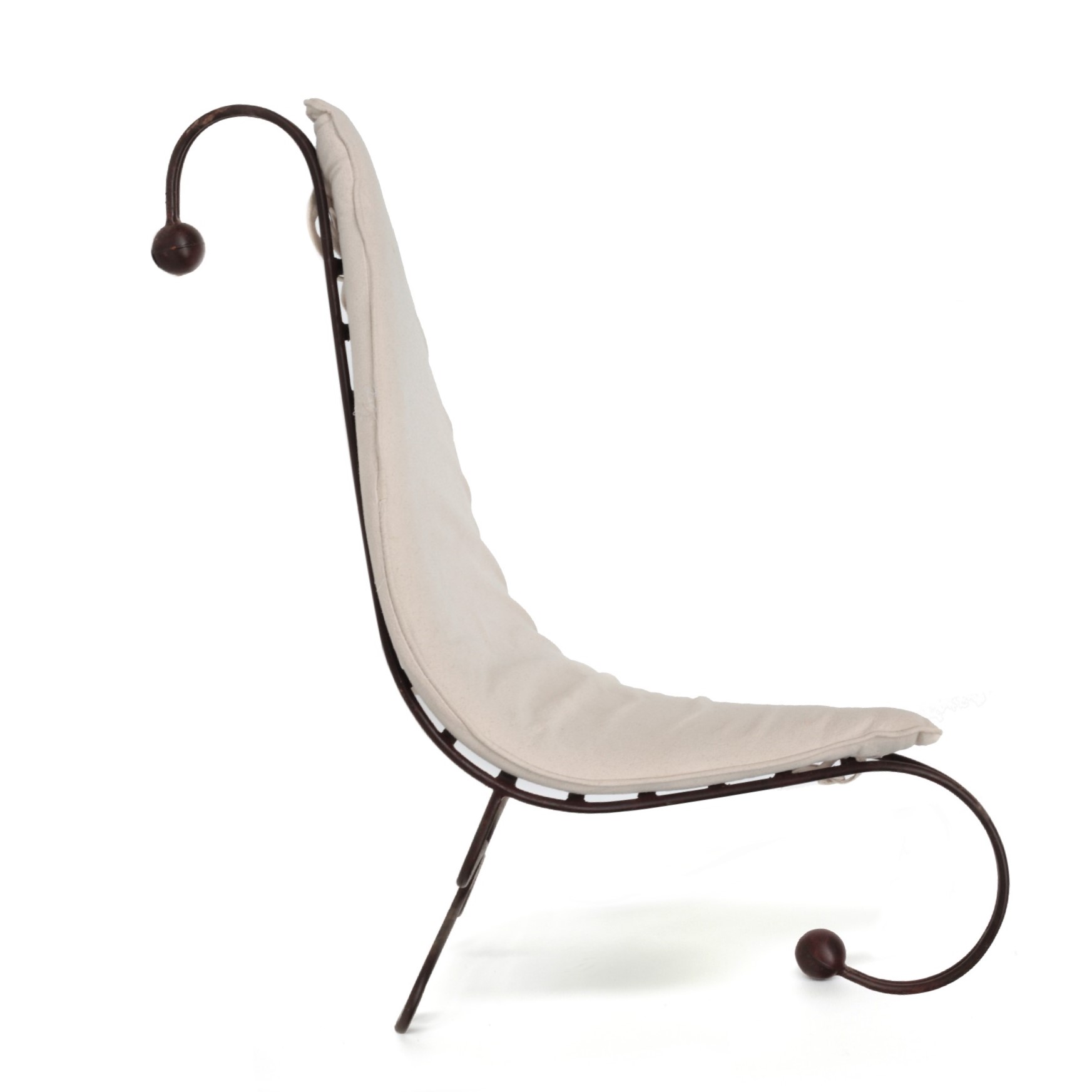 Lazy-Lounger 'Voile' mit Kissen, rostbraun, T 90 oder 116 cm, B 50 cm, H 96 oder 70 cm von fischer's lagerhaus