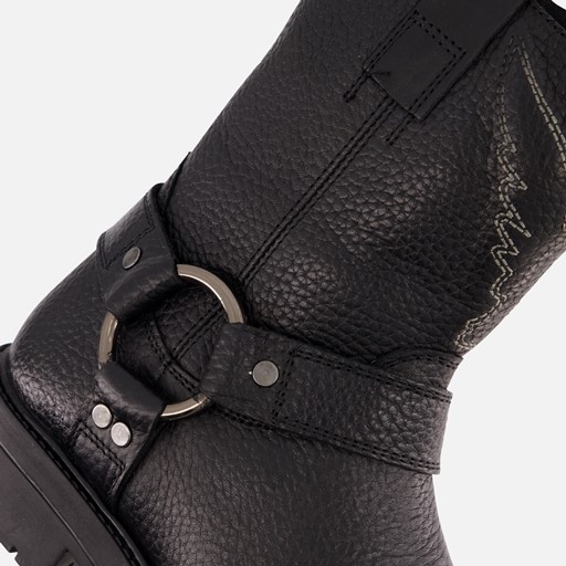 Vingino Carice Biker boots zwart Leer