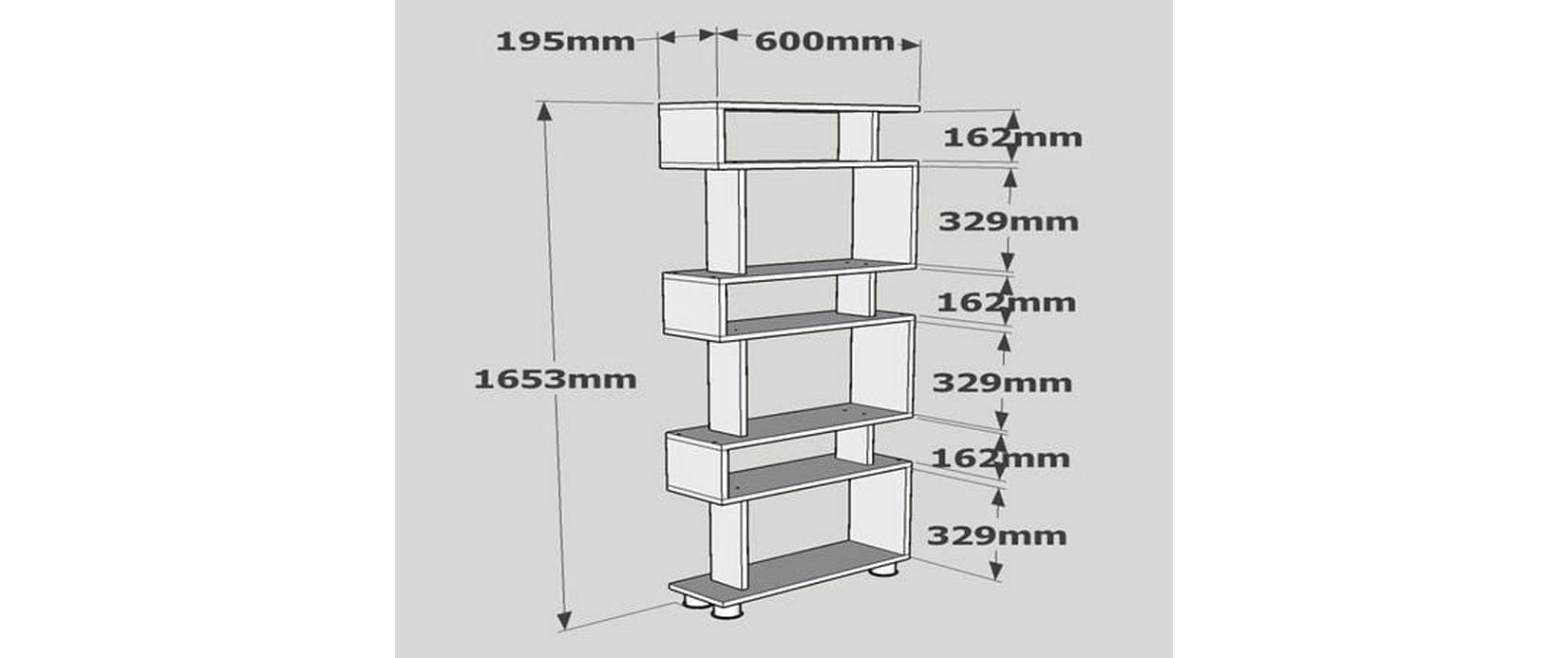 WOODY FASHION Regal »Blok 60 x 165 x 45065 cm, Weiss«