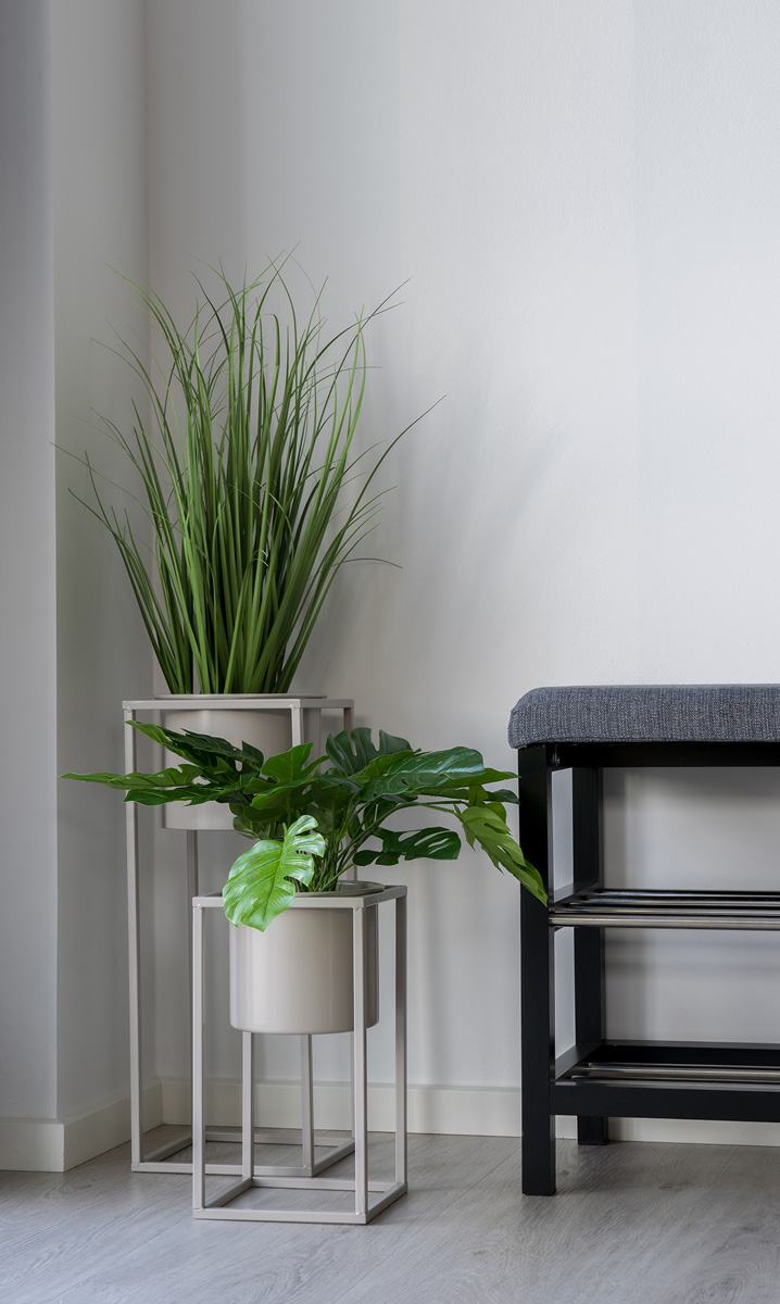 Staande plantenpot Finnley (set van 2) Finnley staande bloempot beige - set van 2