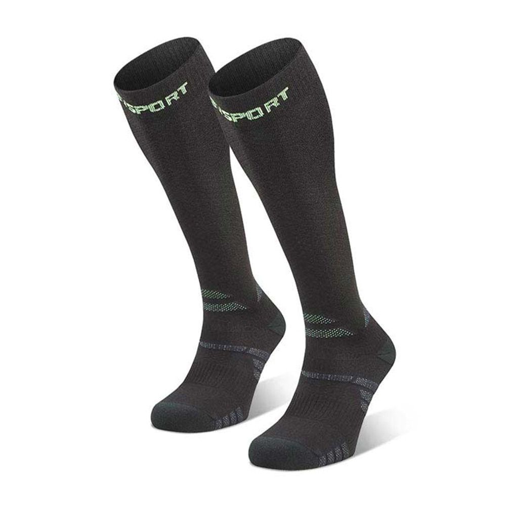 BV Sport TREK COMPRESSION EVO - Chaussettes noir/vert