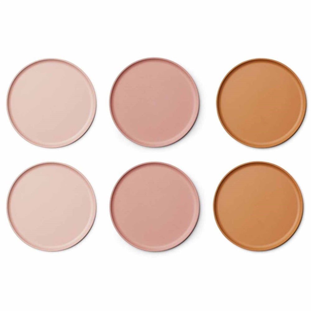 Logan Tallerken 6-pak Rose Multi Mix - LieWood