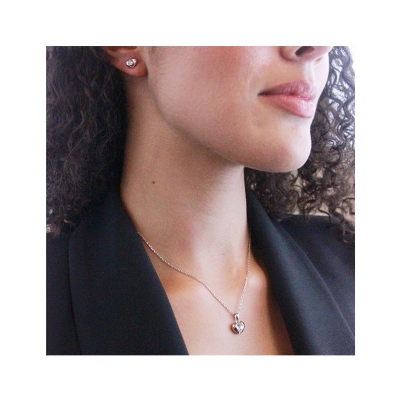 Parure Simply Love - Argent et Cristal