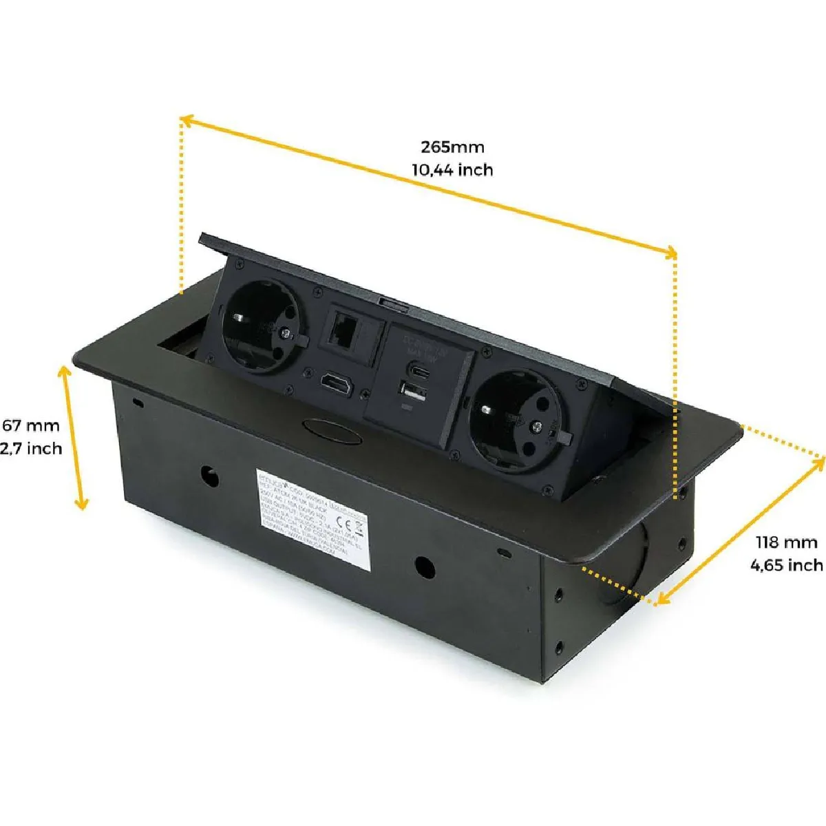 Emuca Multiconnecteur Atom 26 - Noir