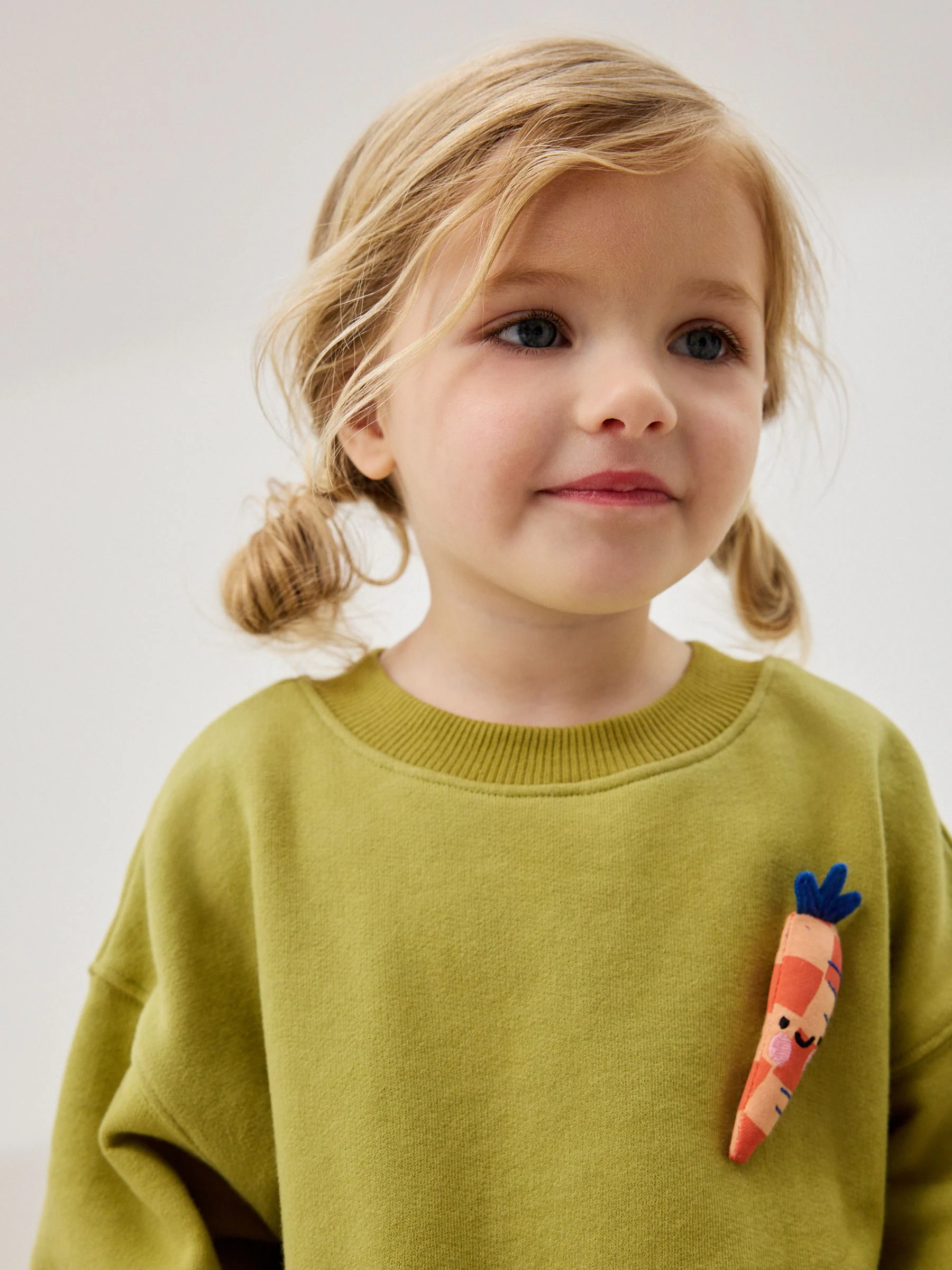 Groene wortel - Sweatjurk met mesh rok (3mnd -7jr)
