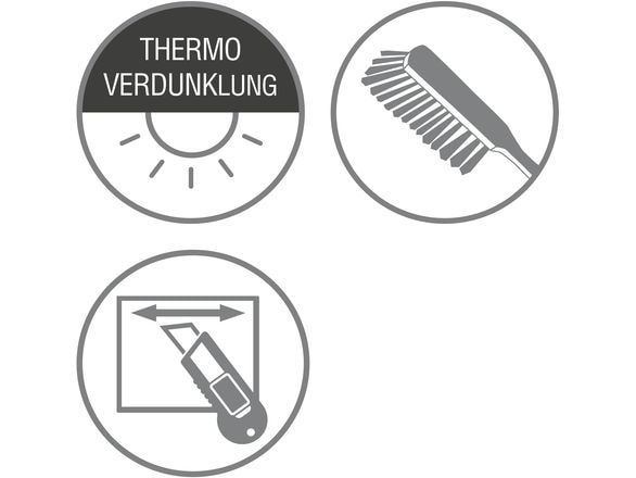 Gardinia Plissée Concept Thermo, Weiss, 80 x 130 cm Blickdichtes Plissee