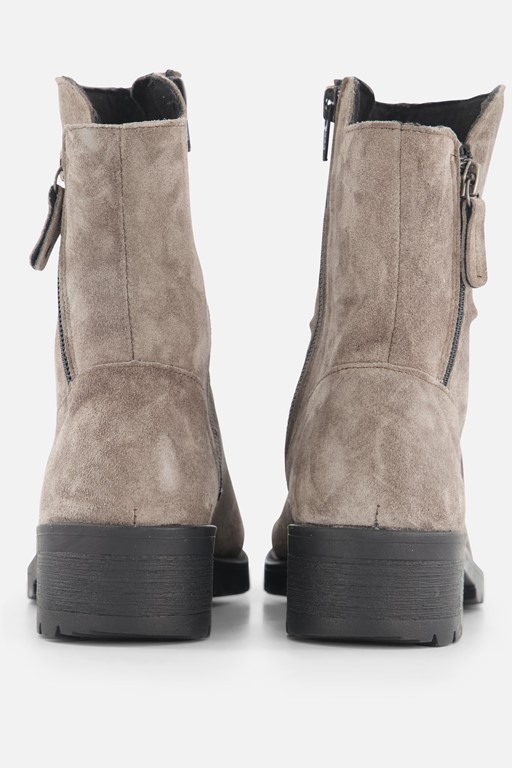 Feyn Joe Enkellaarsjes taupe Suede