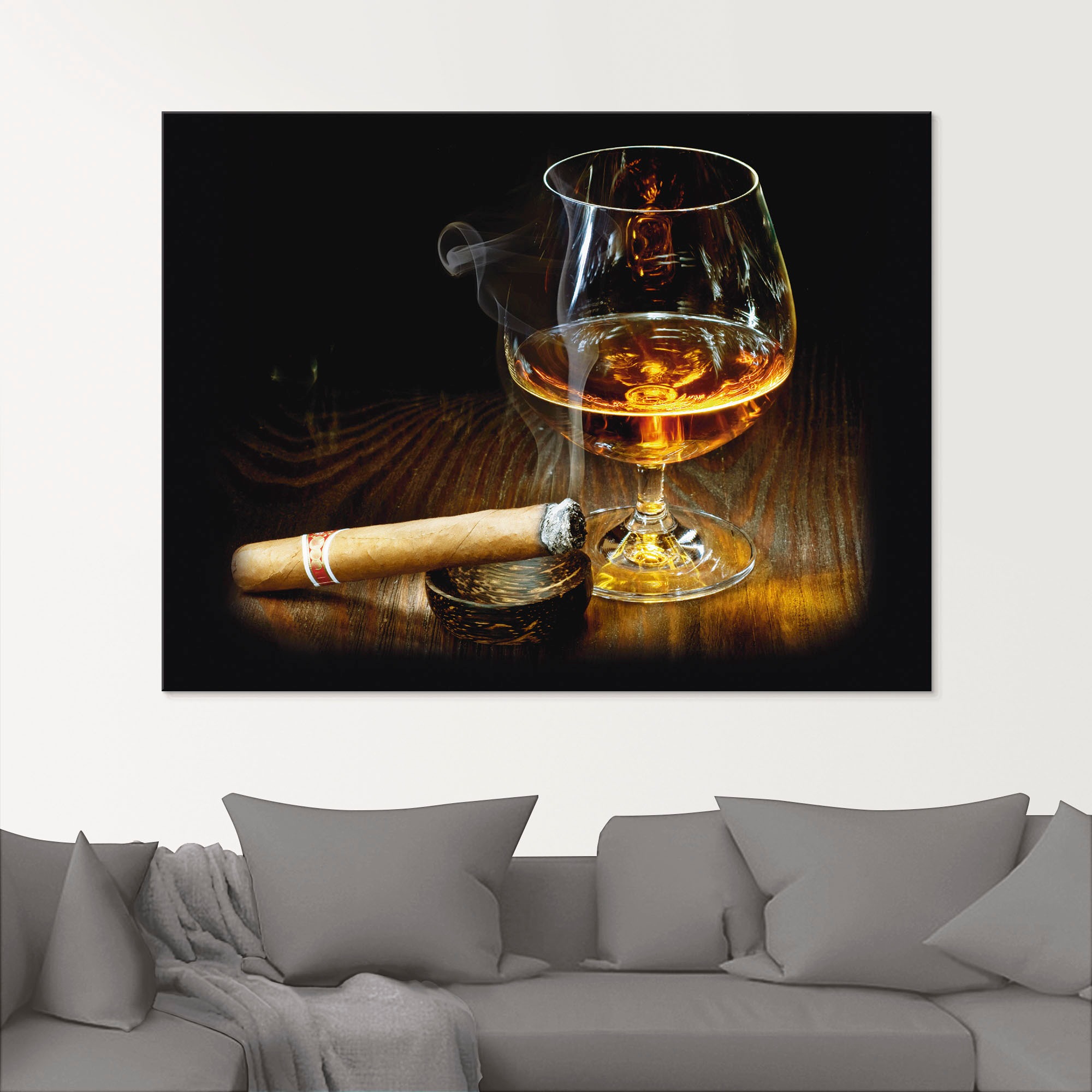 Artland Glasbild »Zigarre und Cognac« Zigarren 1 Stk. tlg. in verschiedenen Grössen