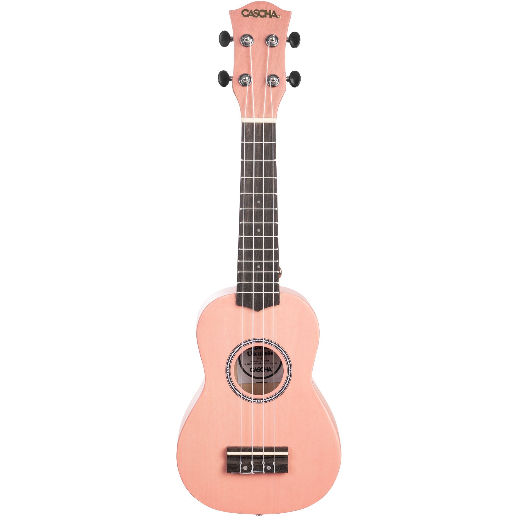 Cascha HH 3968 sopraan ukelele roze met tas en plectra