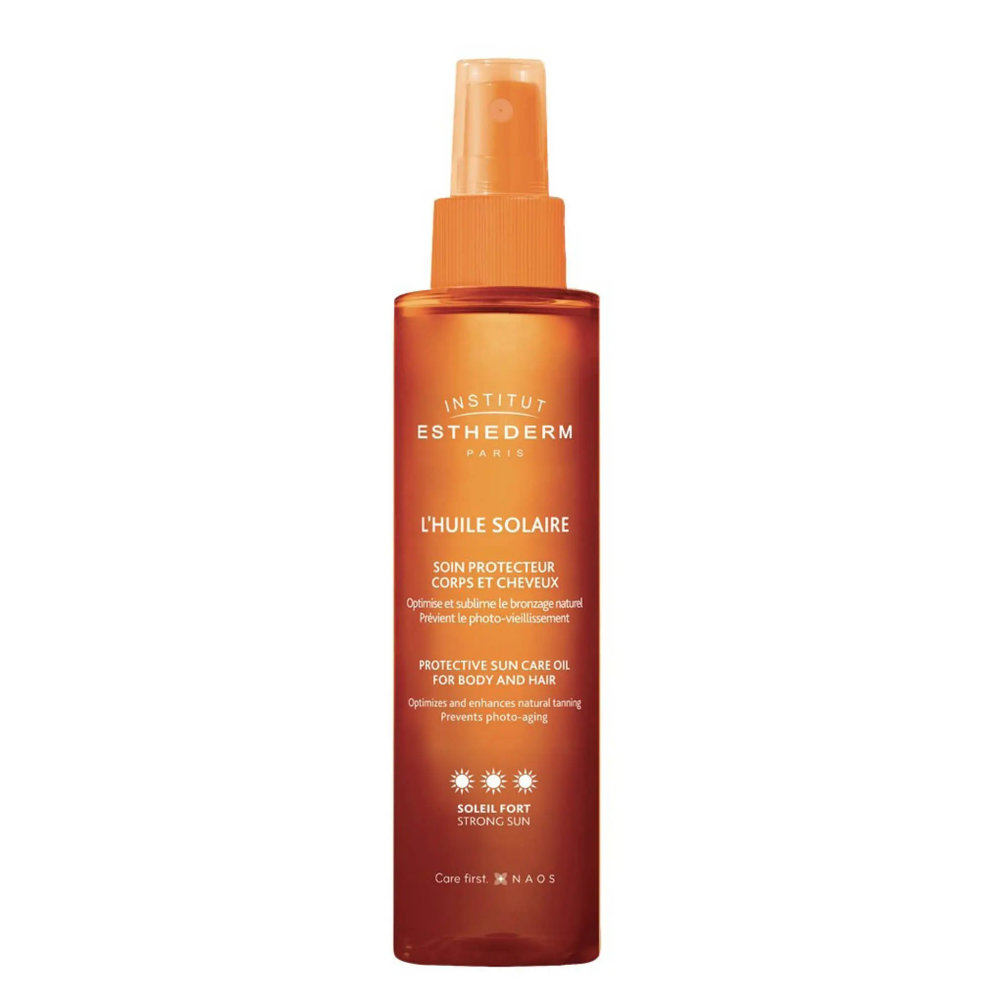 Esthederm - L'Huile Solaire Soleil Modéré Soin Protecteur Corps et Cheveux- Protection