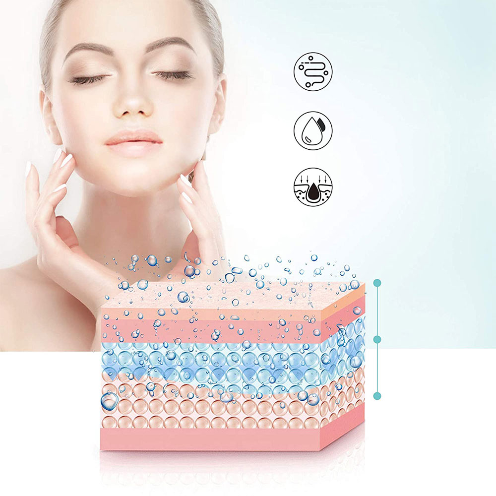 (40℃) Elektrischer Beauty Gesichts Steamer Feuchtigkeitsspendender Dampfer - Weiss / Rosa