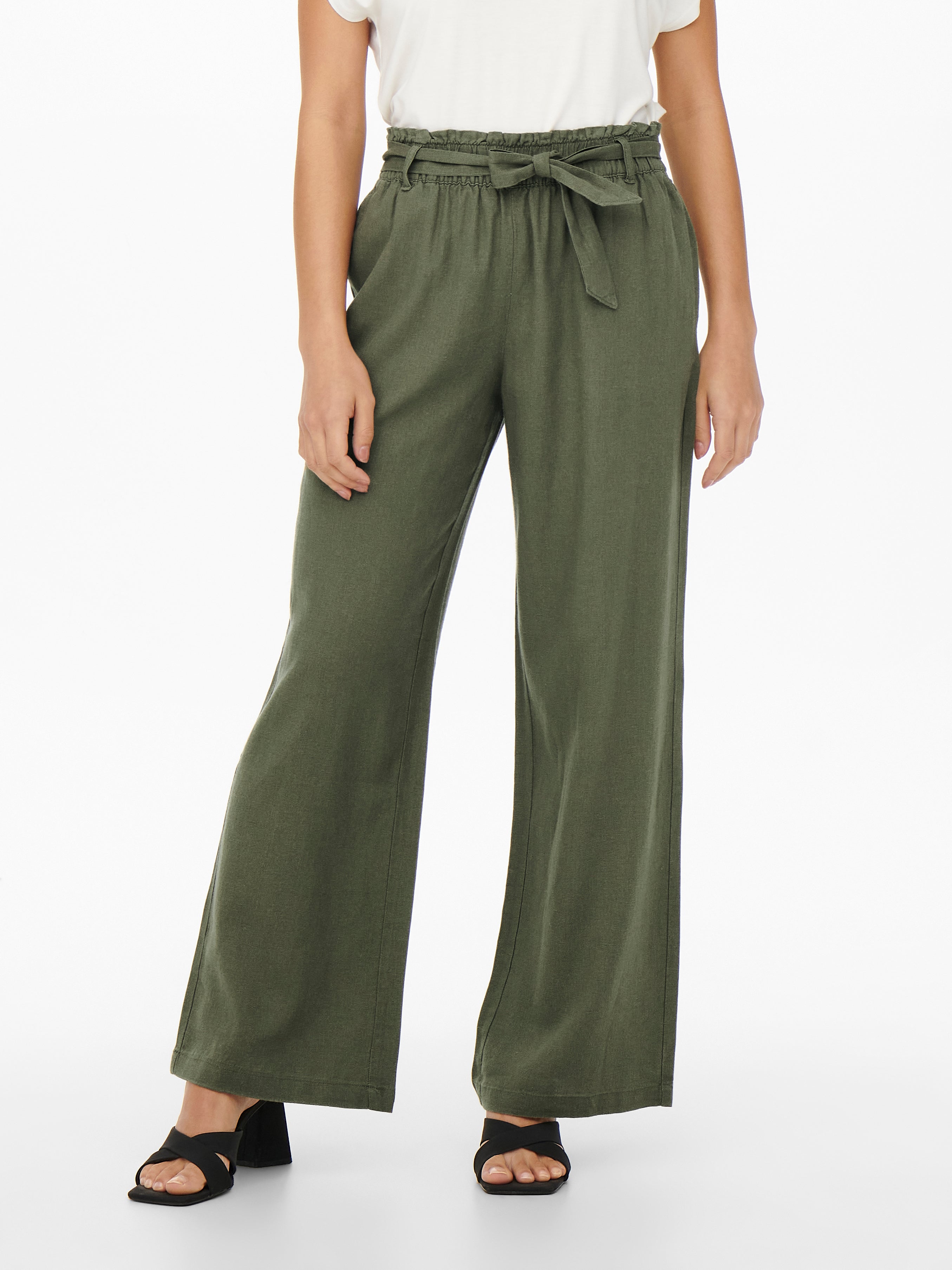 JDYSAY Mittlere Taille Locker geschnitten Hose Kalamata