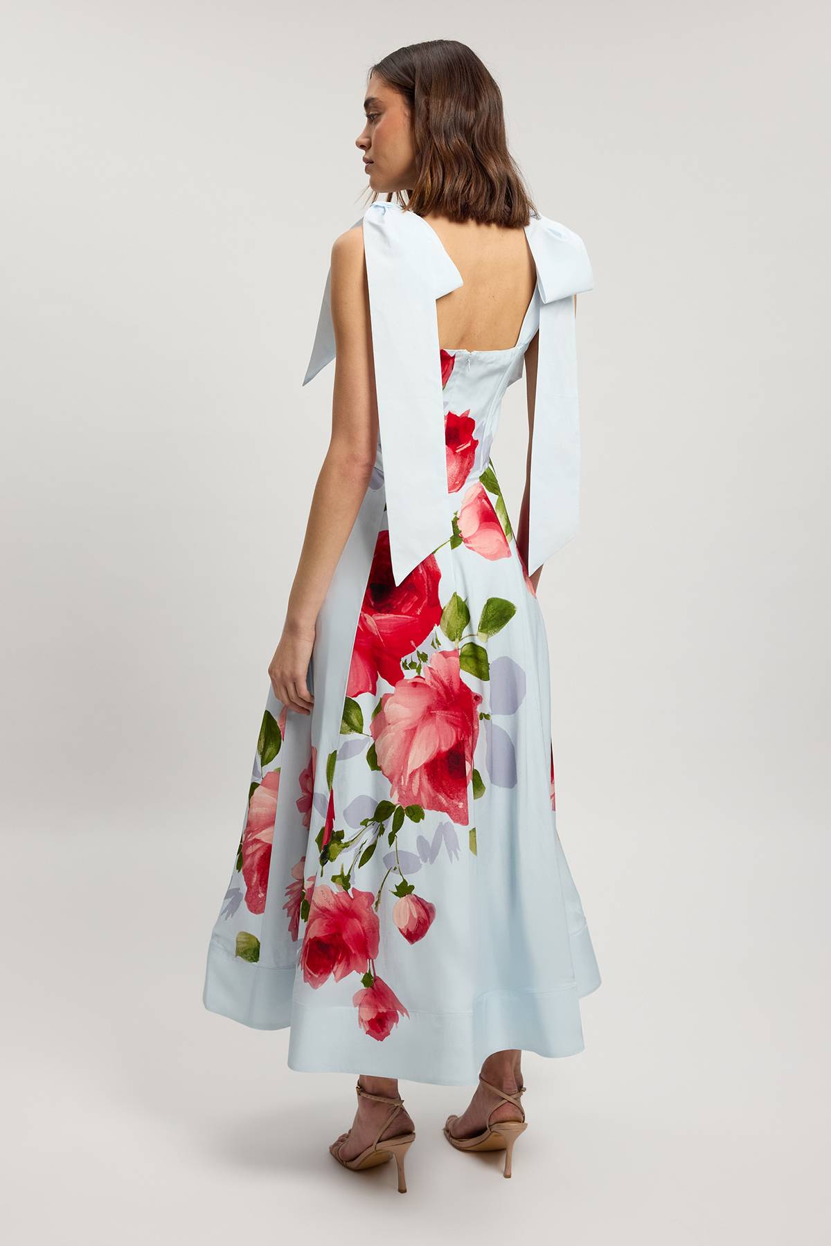 KarenMillen Robe De Bal Longue Tissée À Imprimé Floral En Viscose Lin Petite Taille