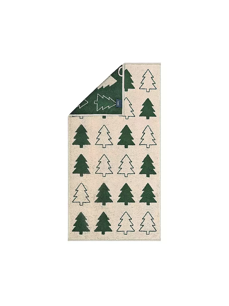 CAWÖ Handtuch EDITION BÄUME 50x100cm Natur-Gruen dunkelgrün