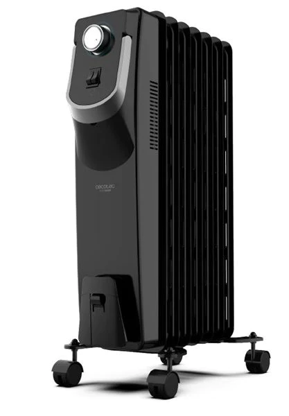Radiateur à Bain d’Huile 7 éléments avec thermostat réglable 2000W gri