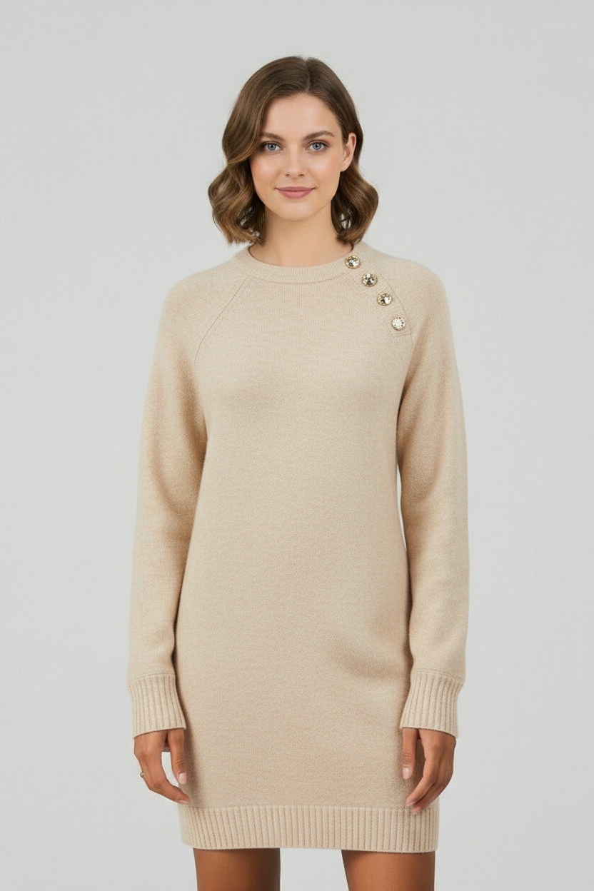 ONLY Midikleid »ONLEMMA LIFE LS BUTTON ONEC DRESS CC KNT« Sommerkleid
