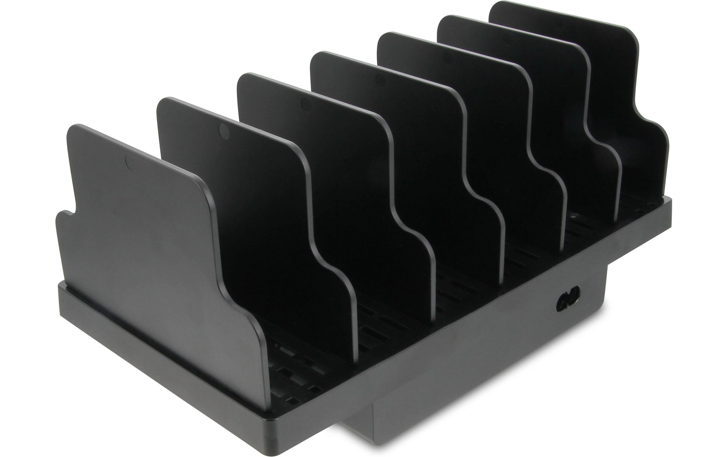 6 Port USB-C SmartCharge 72 W mit HalterungUSB-C Power Adapter mit GaN-Technologie für Tablets und Smartphones