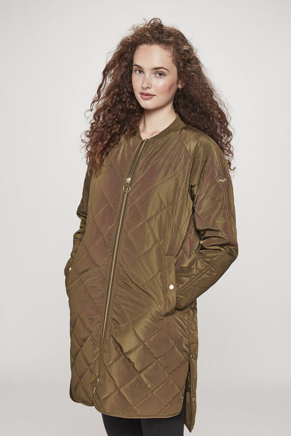 H2O Rubina Quilted lang overgangsjakke Grøn