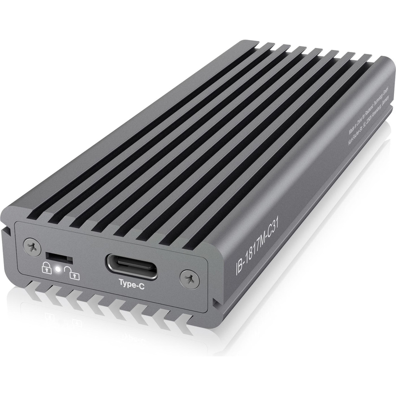 Icy Box Festplattengehäuse extern IB-1817M-C31, M.2 NVMe SSD, anthrazit