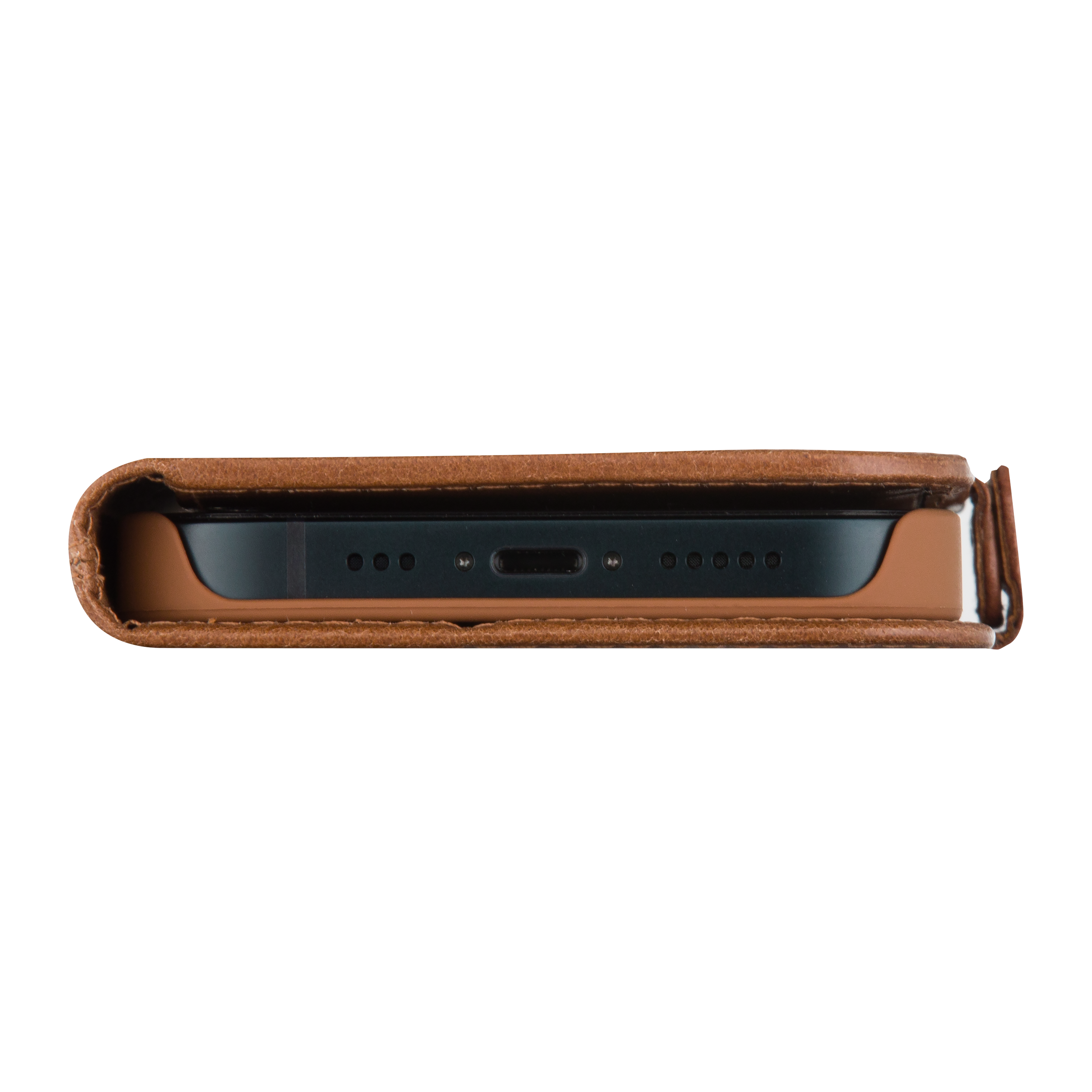 iPhone 15 Echtleder Tasche mit RFID Schutz Copenhagen (CO61GT001820) - Tan