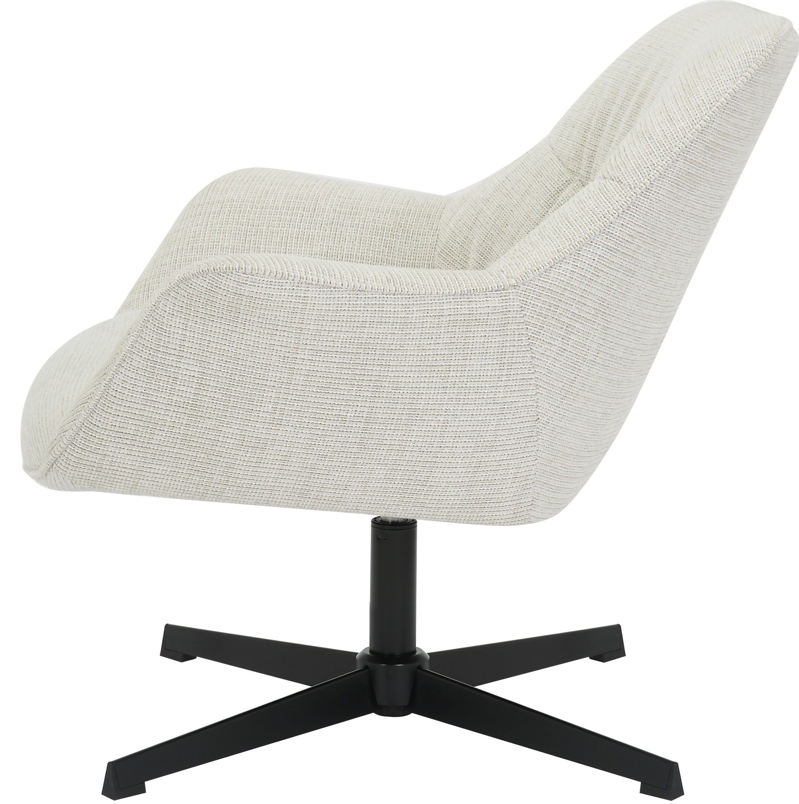 Draaifauteuil Greige Daphne B84 x D52 x H77 cm
