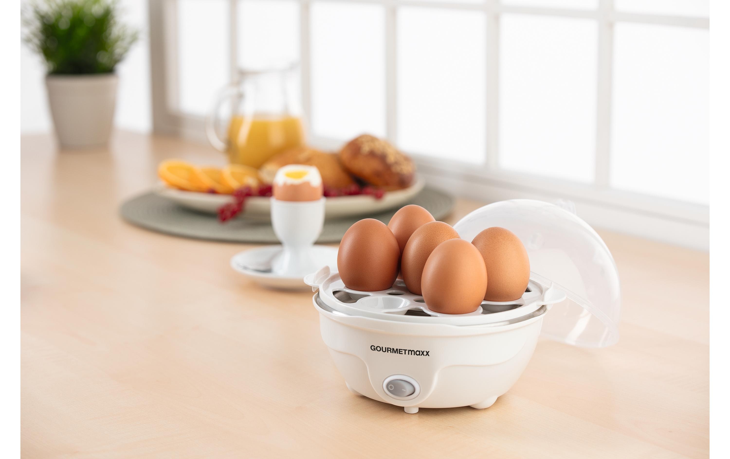 Eierkocher 7 Eier, WeissEierkocher mit 350 W Leistung