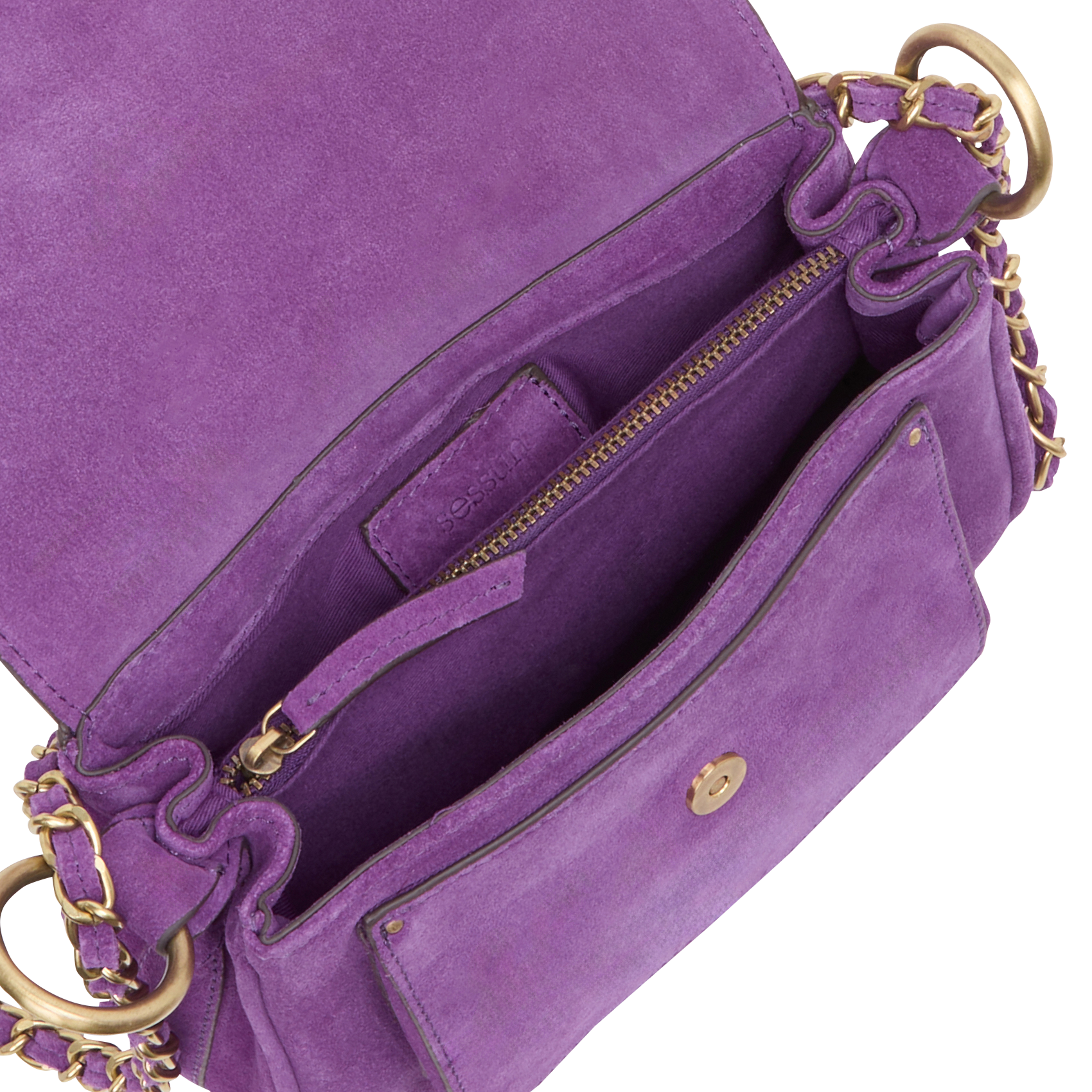 NIU MIMITA - Sac besace en cuir | Violet