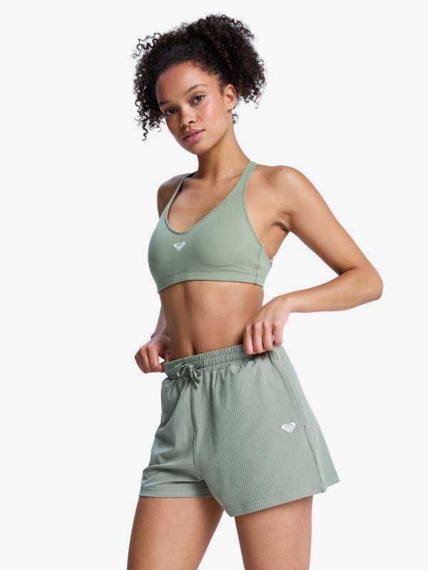Rise & Vibe Short de sport Vert Femme