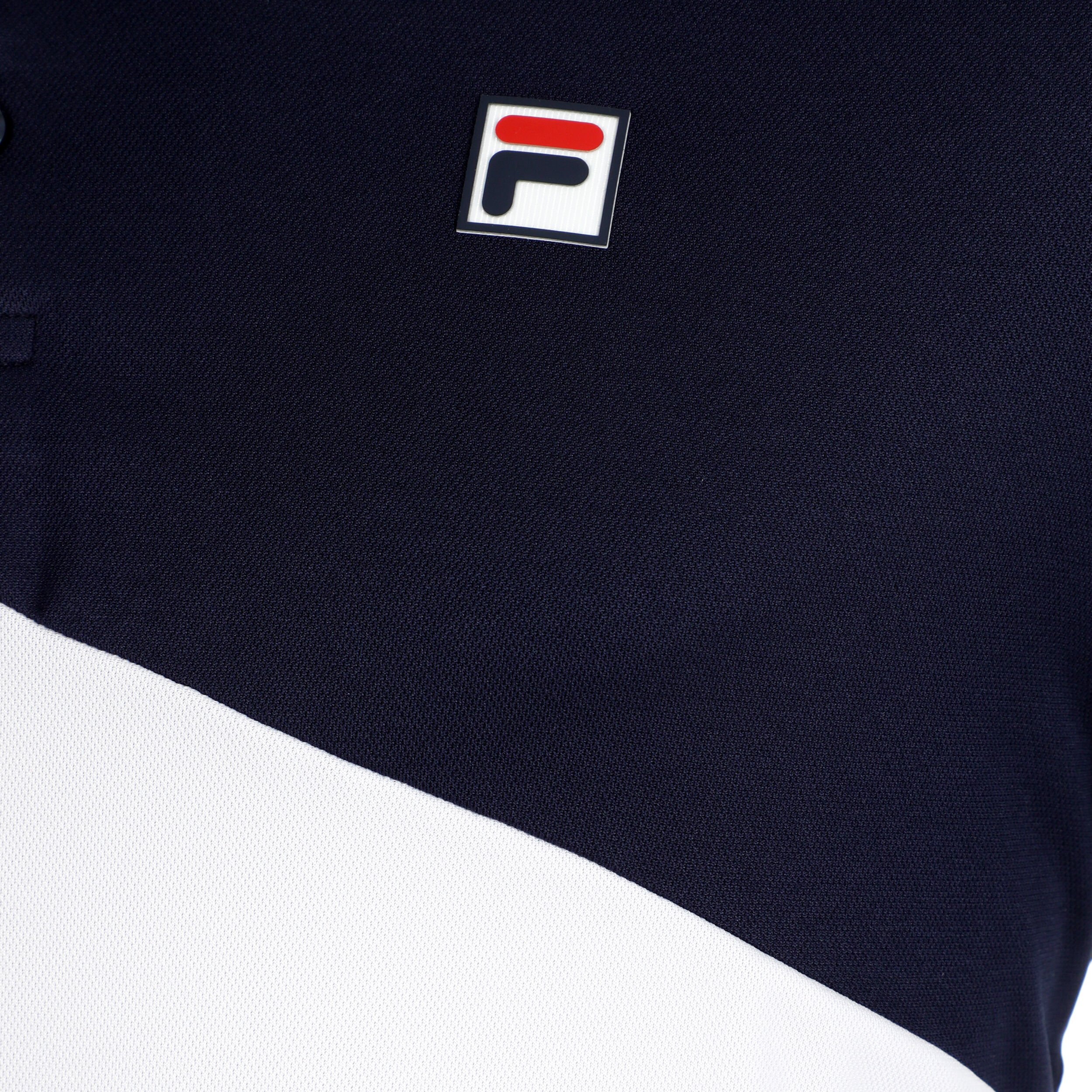 Fila Erol Polo Hommes - Bleu Foncé , Rouge