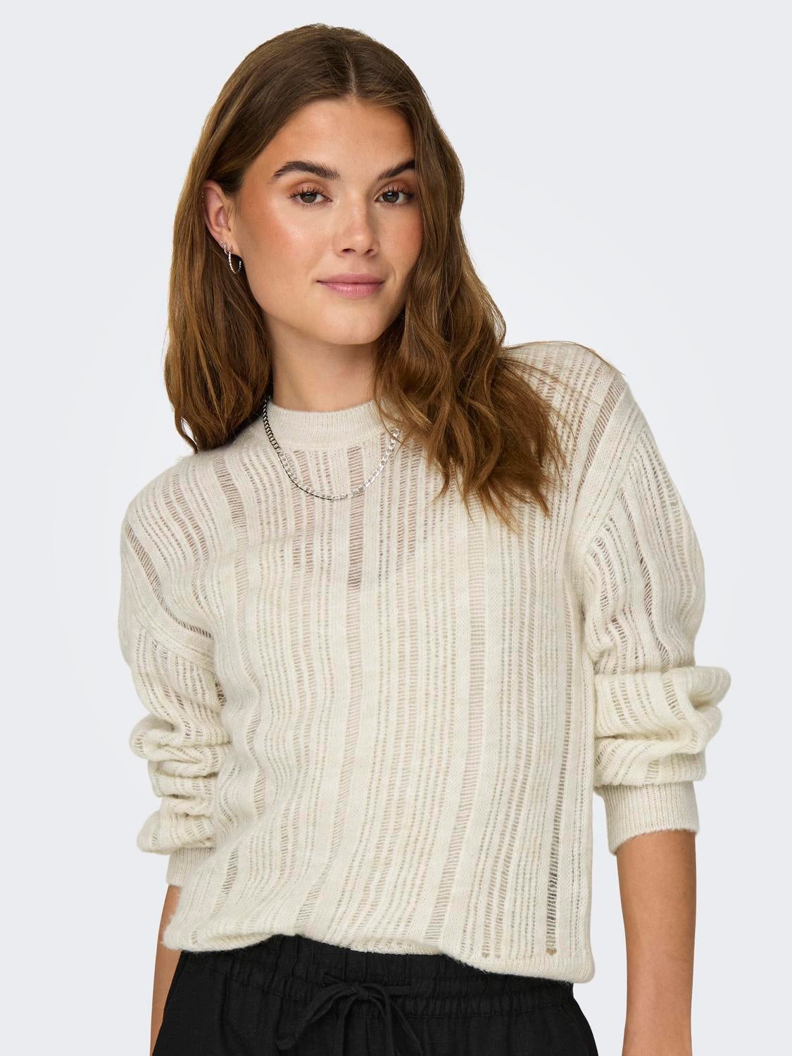 JDYLETTY Strickpullover Sandshell