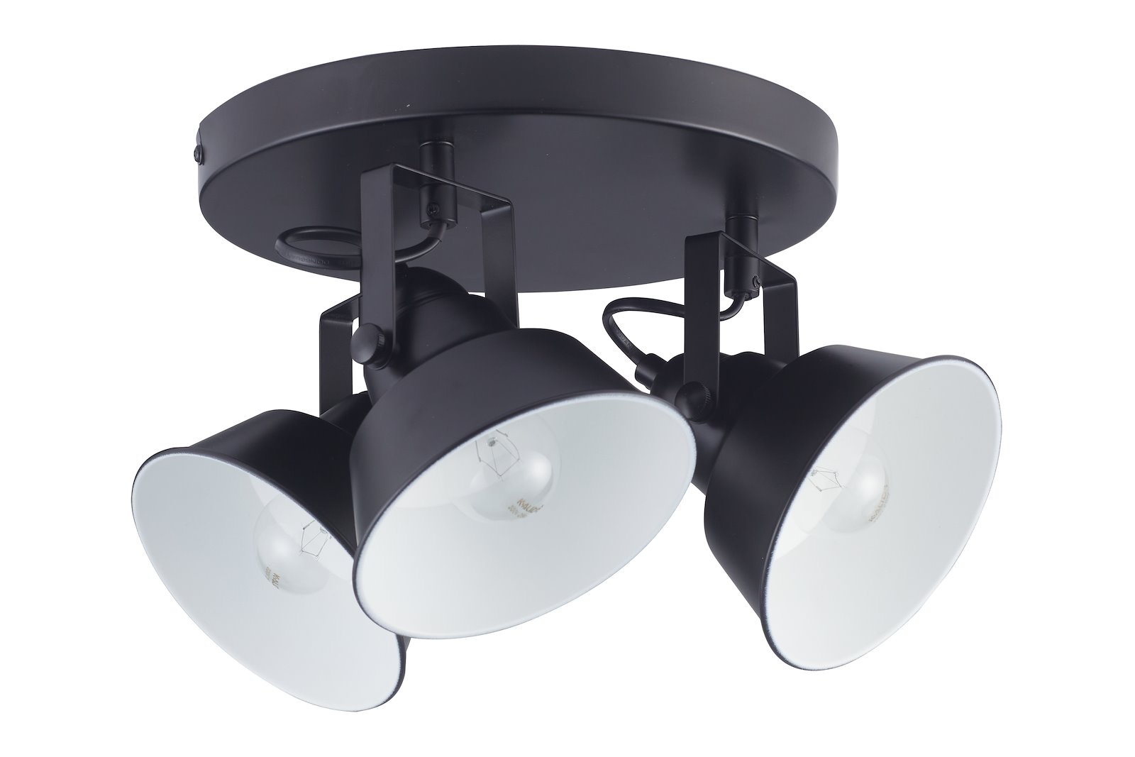 Boston taklampe Rondell-3 sort matt 3xE14 max 5W LED