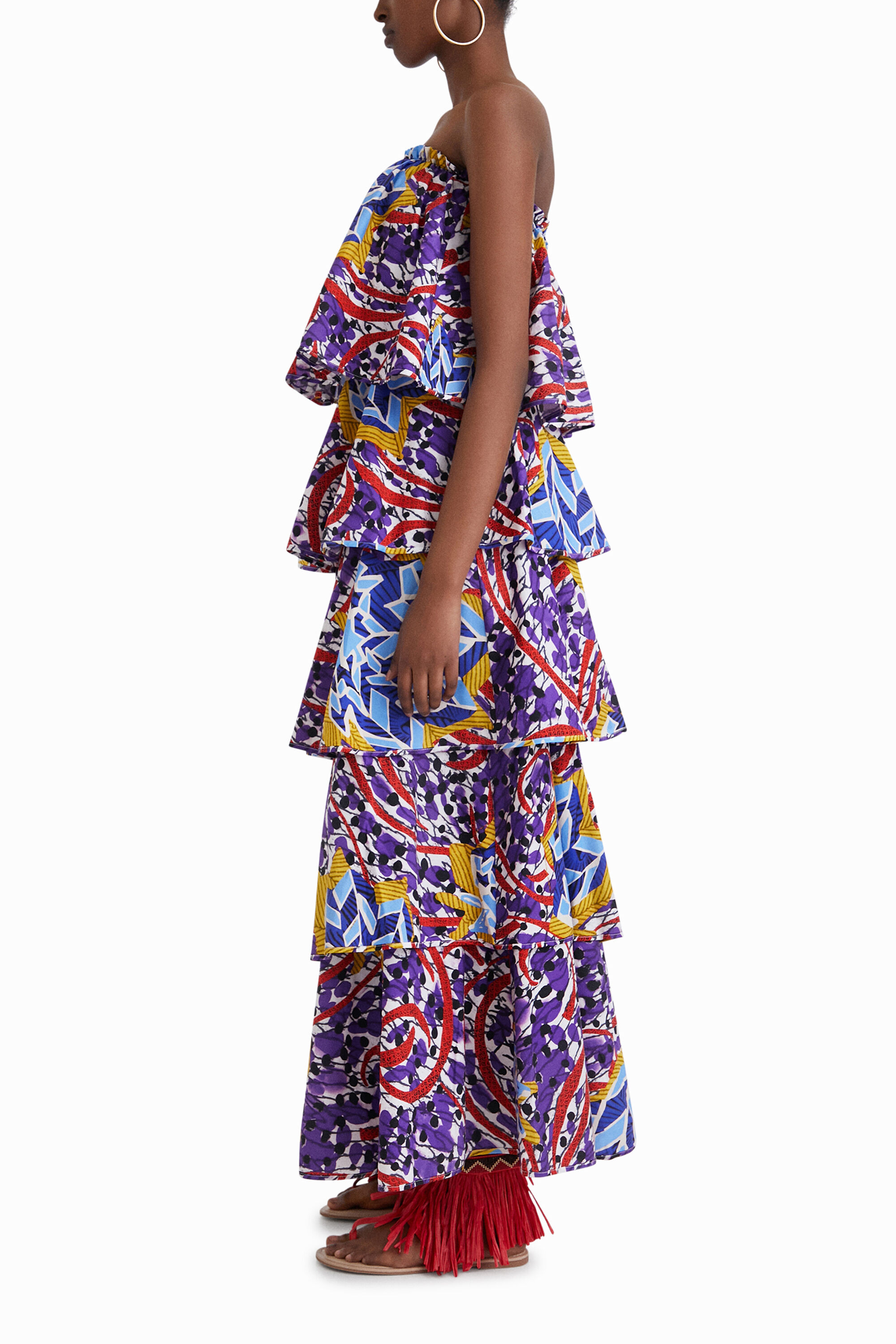 Robe longue à volants Stella Jean