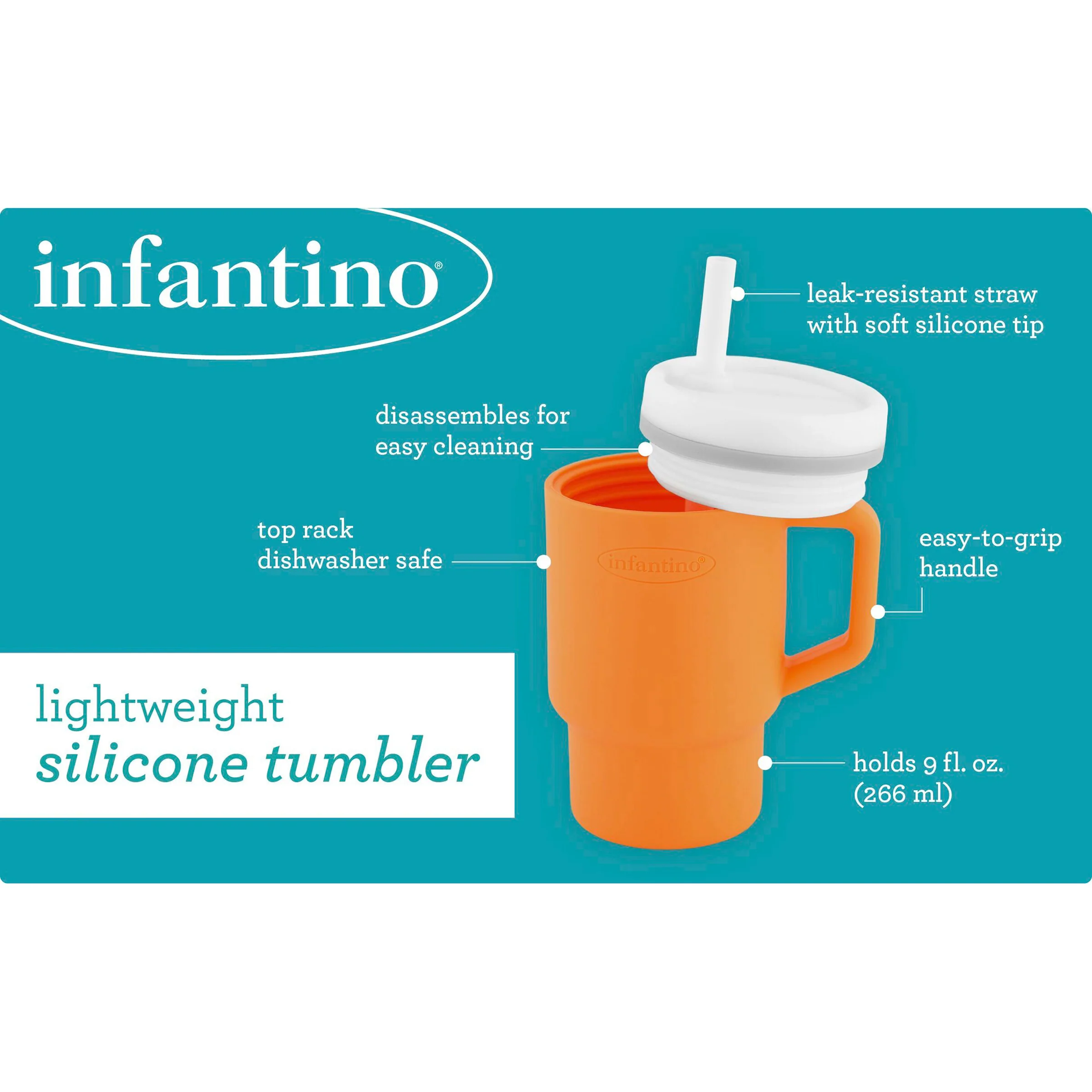 Infantino Mein 1. Tumbler 266 ml orange