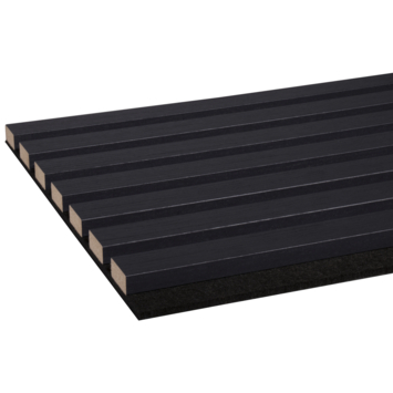 Lattenwand Decowall Acoustic lava eiken 260x30cm,2 stuks (1.56m2)