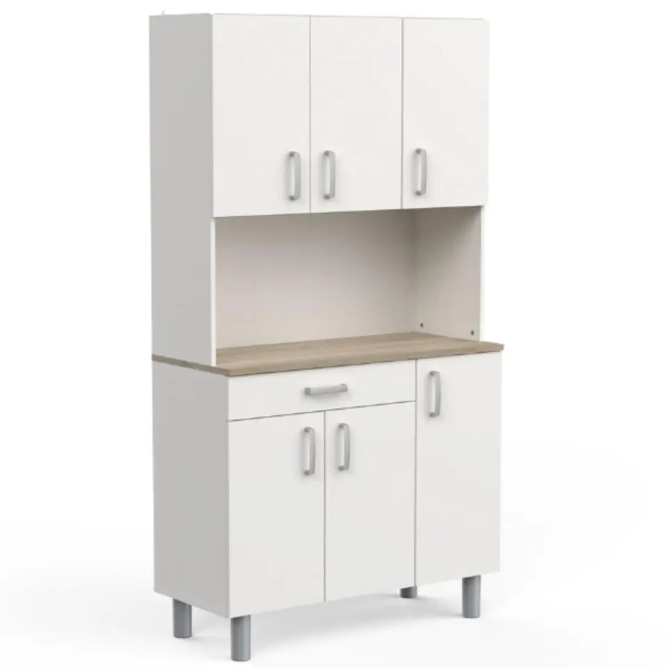 Buffetkast Gabe-Kronberg eik/mat wit