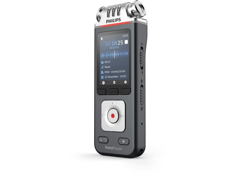 Philips Diktiergerät DVT7110 Diktiergerät für die Tonaufzeichnung während des Filmens