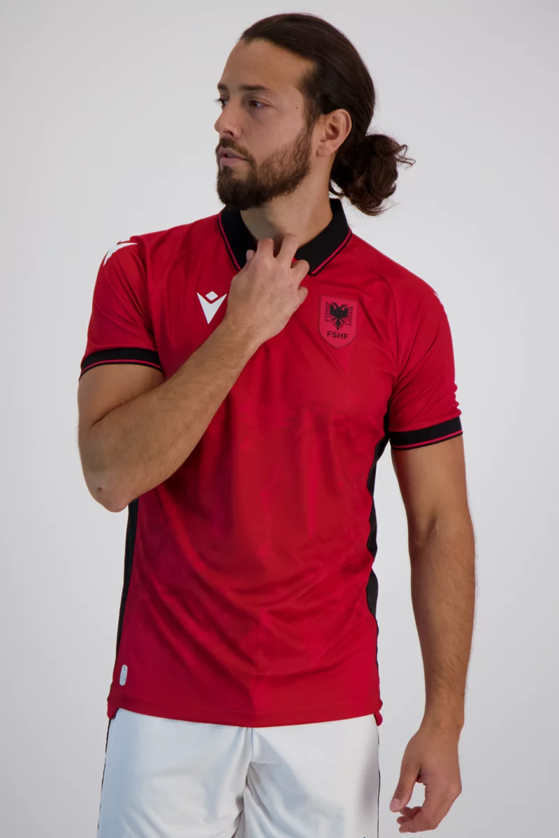 Macron Albanien Home Replica Herren Fussballtrikot EM 2024