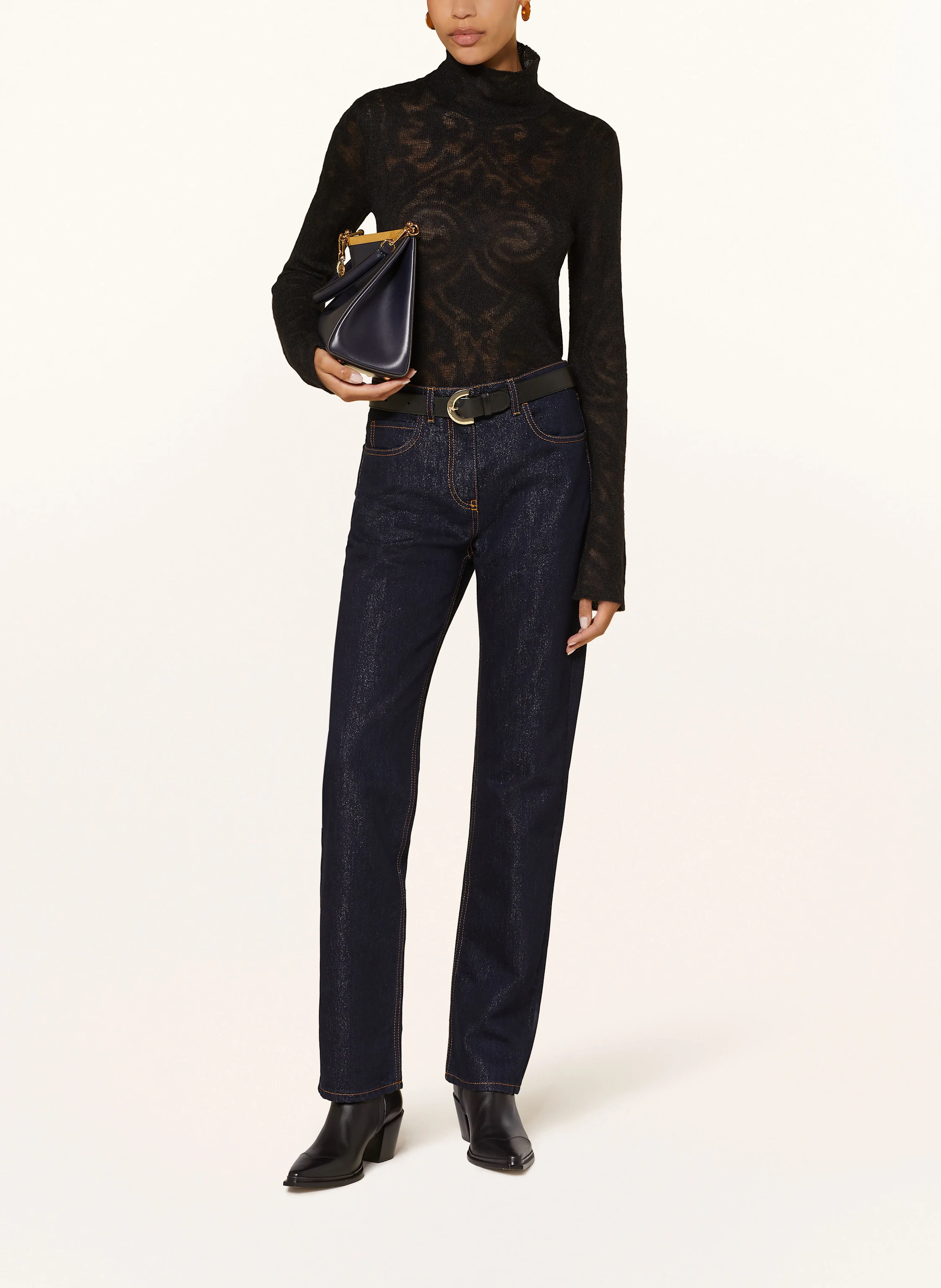 ETRO Jeans mit Glitzergarn