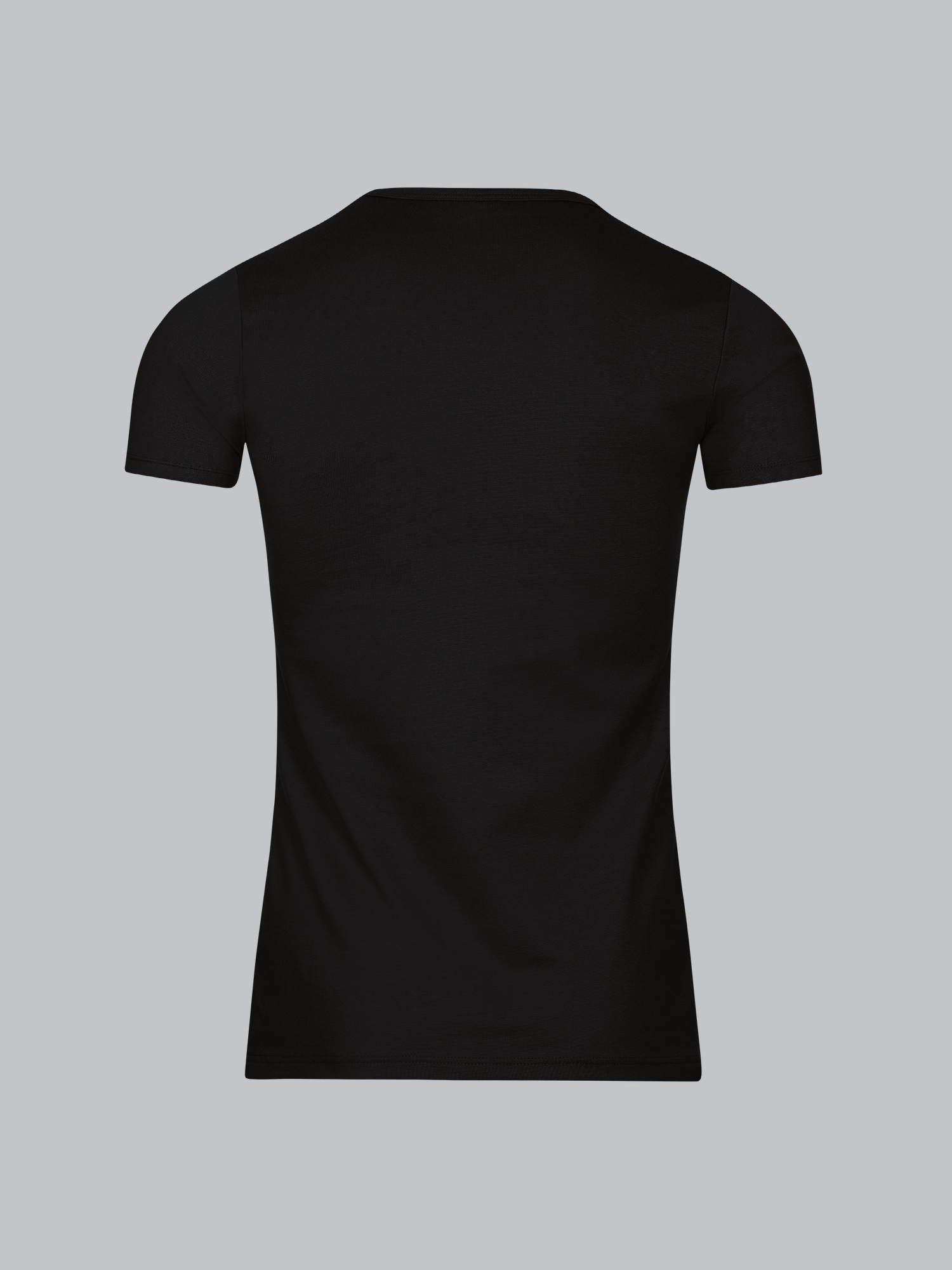 T-Shirt aus Baumwolle/Elastan Schwarz