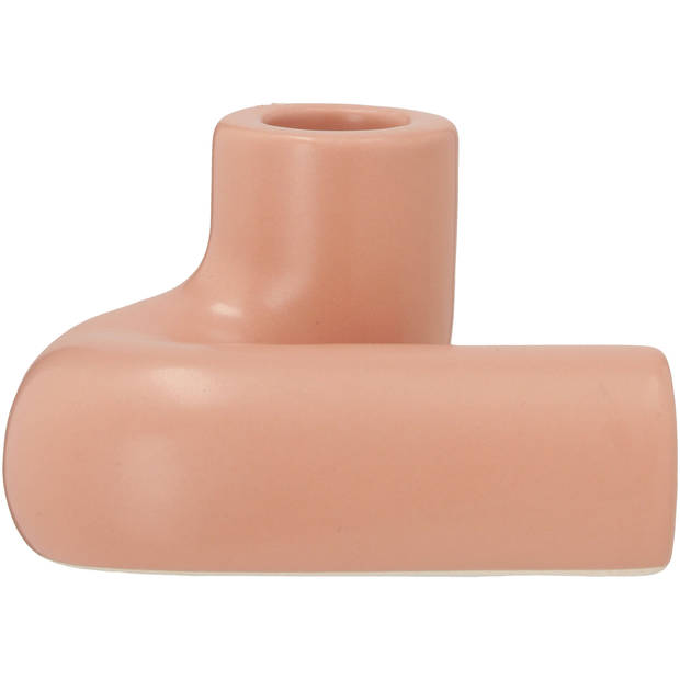 Blokker Kandelaar Ulinda - 10x8x6 cm - Roze